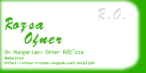 rozsa ofner business card